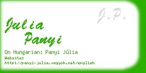 julia panyi business card